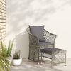 vidaXL Set di Divani da Giardino 2 pz con Cuscini in Polyrattan Grigio