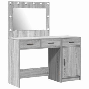 vidaXL Tavolo da Trucco 2 pcs Grigio 40 x 41 x 75 cm Legno multistrato