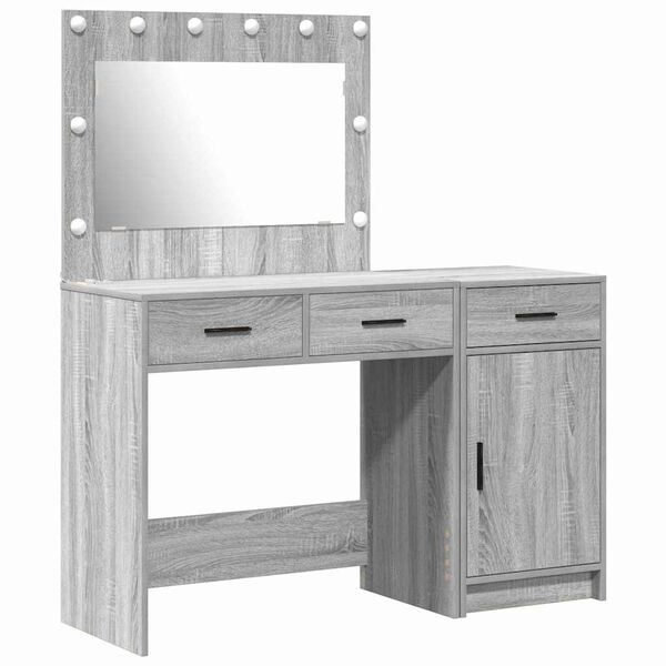 vidaXL Tavolo da Trucco 2 pcs Grigio 40 x 41 x 75 cm Legno multistrato