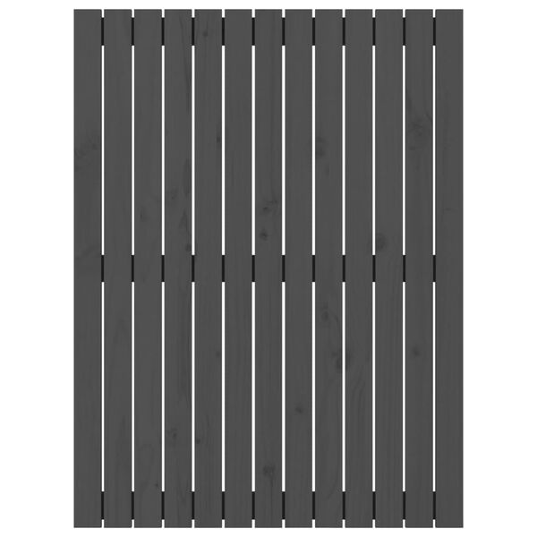 vidaXL Testiera da Parete Grigia 82,5x3x110 cm Legno Massello di Pino