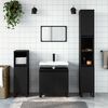 vidaXL Set di Mobili da Bagno 3 pz Nero in Legno Multistrato