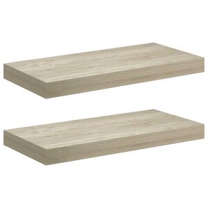 vidaXL Scaffali a Parete 2 pz Rovere 50x23,5x3,8 cm in MDF
