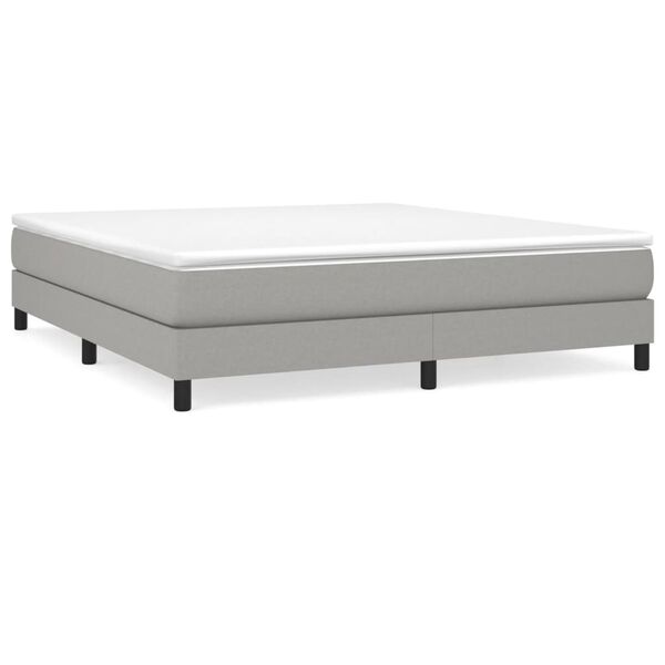 vidaXL Struttura Letto a Rete a Molle Grigio Chiaro 160x200 cm Tessuto