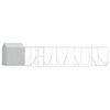 vidaXL Cuccia Cani da Esterno Tetto Argento 10x6x2,5 m Acciaio Zincato