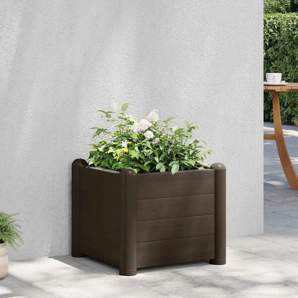 vidaXL Letto Rialzato da Giardino in PP Moca 43x43x35 cm