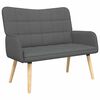 vidaXL Divano a 2 Posti Grigio Scuro 115 x 61 x 87 cm Tessuto