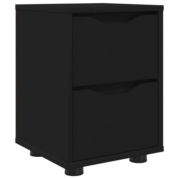 vidaXL Comodino con cassetto Nero 30,5 x 30 x 43 cm Legno multistrato