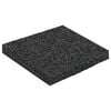 vidaXL Pad per patio in granuli di gomma Nero 9 x 9 x 0,8 cm Gomma