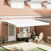 vidaXL Tenda da Sole Bianco 4,5 × 3 m Poliestere e metallo