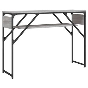 vidaXL Tavolo Consolle Ripiano Grigio Sonoma 105x30x75cm Multistrato