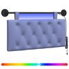 vidaXL Testiera sospesa Con luce LED Blu jeans Tessuto