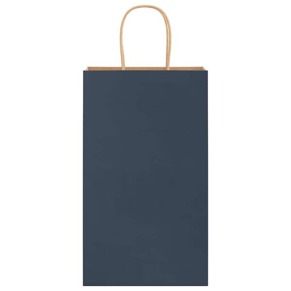 vidaXL Sacchetti di Carta 250 pz con Manici Blu 21x11x36 cm