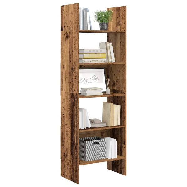 vidaXL Armadio per Libri Legno vecchio 60 x 35 x 180 cm