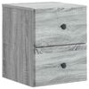 vidaXL Mobiletto da notte a muro Grigio Sonoma 34,5 x 33 x 40 cm