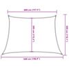 vidaXL Vela Parasole 160 g/m² Bianca 4/5x3 m in HDPE