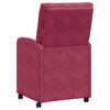 vidaXL Sedie da Pranzo con Ruote 2 pcs Rosso vino 58 x 67 x 97 cm