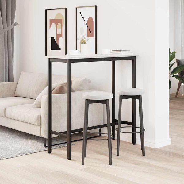 vidaXL tavolo Bianco 100 x 40 x 101 cm Legno ingegnerizzato e acciaio