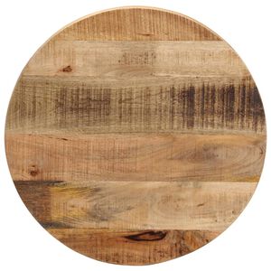vidaXL Piano per Tavolo &Oslash; 40x3,8cm Rotondo Legno Massello Grezzo Mango