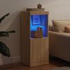 vidaXL Credenza con Luci LED Rovere Sonoma 41x37x100 cm