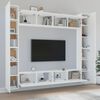 vidaXL Set Mobili Porta TV 8pz Bianco in Legno Multistrato