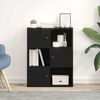 vidaXL Libreria Rovere Nero 60x24x76,5 cm in Legno Multistrato
