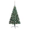 vidaXL Albero di Natale Preilluminato con Supporto Verde 120 cm PVC