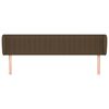 vidaXL Testiera ad Orecchio Marrone Scuro 163x23x78/88 cm in Tessuto