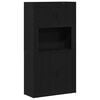 vidaXL Credenza Rovere Nero 80 x 33 x 150 cm Legno ingegnerizzato