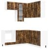vidaXL Unit&agrave; Cucina KALMAR 8 pz Rovere Fumo Legno ingegnerizzato