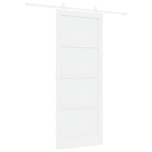 vidaXL Porta scorrevole Bianco 93 x 232 cm Pino massello