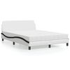 vidaXL Letto con Materasso Dover Bianco e Nero 140x190 cm in Similpelle