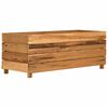 vidaXL Letto Rialzato 100x40x38 cm Legno di Teak di Recupero e Acciaio