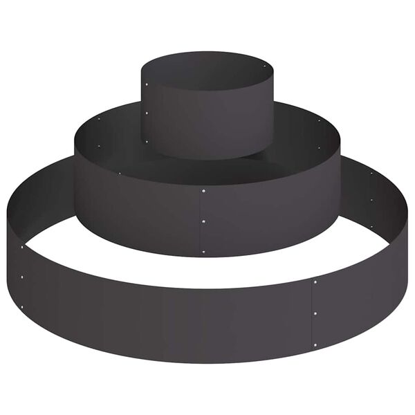 vidaXL Vaso da giardino Nero 120 x 120 x 20 cm