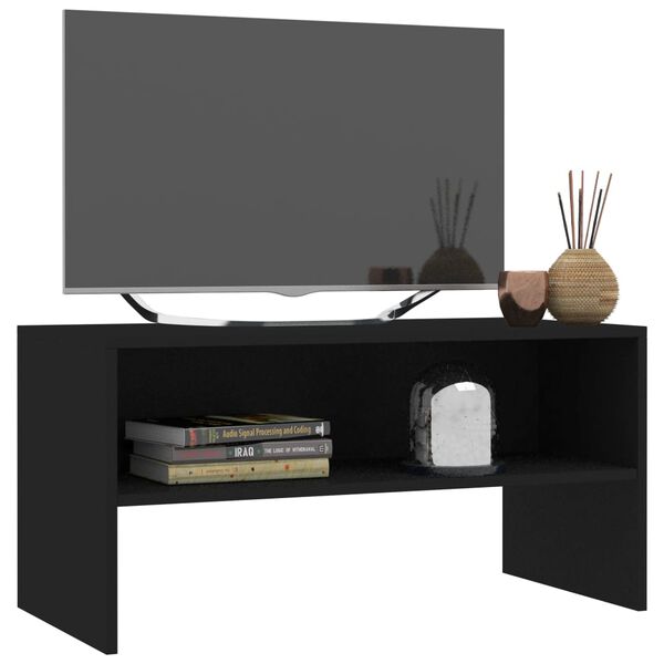 vidaXL Mobile Porta TV Nero 80x40x40 cm in Legno Multistrato