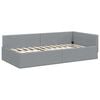 vidaXL Struttura Letto Angolare con Materasso 2 pcs Grigio chiaro