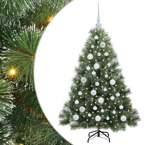 vidaXL Albero di Natale artificiale con 150 LED Verde 120 cm PE e PVC