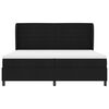 vidaXL Letto a molle con materasso Nero 200 x 200 cm Tessuto