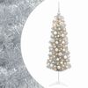 vidaXL Albero di Natale Artificiale Slim con Palline 150 cm 150 LED