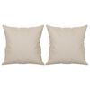 vidaXL Cuscini Decorativi 2 pz crema 40x40 cm in Tessuto Microfibra