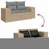 vidaXL Set Divano da Giardino 5 pz con Cuscini Beige in Polyrattan