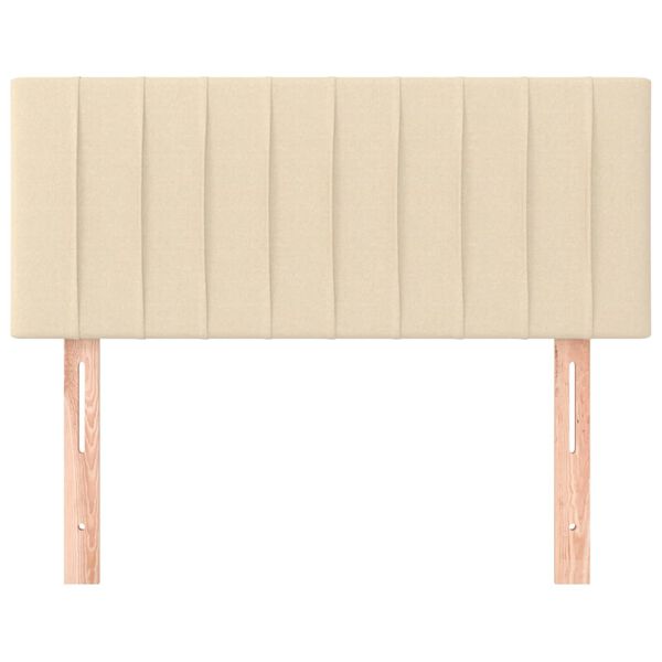 vidaXL Testiera Crema 80x5x78/88 cm in Tessuto