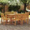 vidaXL Set da Pranzo per Giardino 7 pcs Marrone