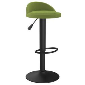 vidaXL Sgabello da Bar Verde Chiaro in Velluto