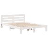 vidaXL Letto senza Materasso Bianco 135x190 cm Legno Massello di Pino