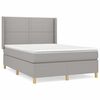 vidaXL Giroletto a Molle con Materasso Grigio Chiaro 140x190cm Tessuto