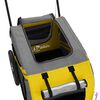 vidaXL Rimorchio da Bici per Animali Giallo e Nero Oxford e Ferro