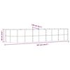 vidaXL Letto Giardino Acciaio Zincato 367x140x68 cm Grigio
