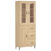 vidaXL Credenza Rovere Sonoma 69,5x34x180 cm in Legno Multistrato