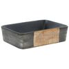 vidaXL Lavabo Appoggio Nero Marrone Rettangolare 46x35,5x13cm Ceramica