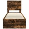 vidaXL Struttura del letto con cassetto Rovere fum&eacute; 75 x 190 cm